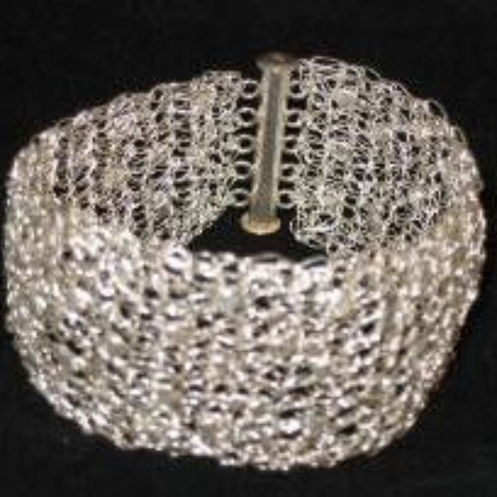 Sterling Silver Knit Bracelet